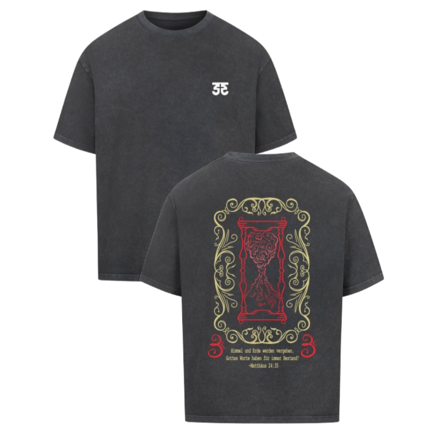 Oversized Shirt - Sanduhr Rot/Gelb