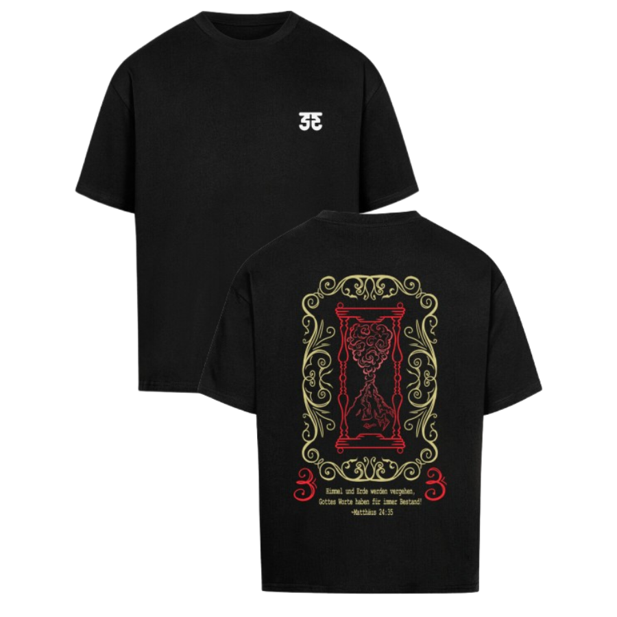 Oversized Shirt - Sanduhr Rot/Gelb